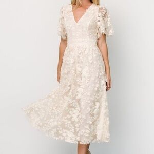 Baltic Born Cream Floral Lace Dress